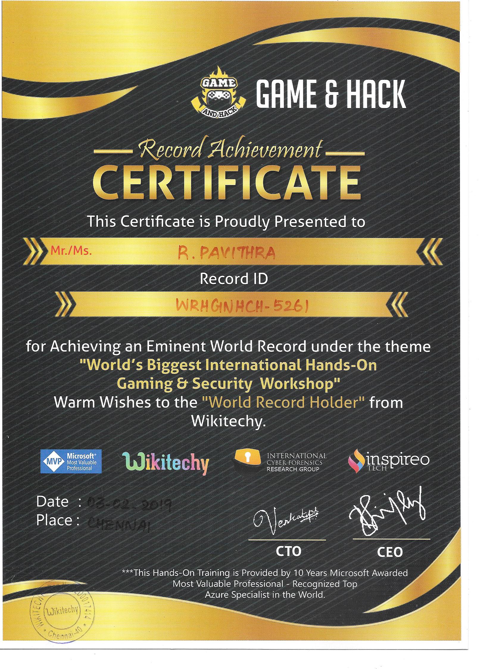 certificate