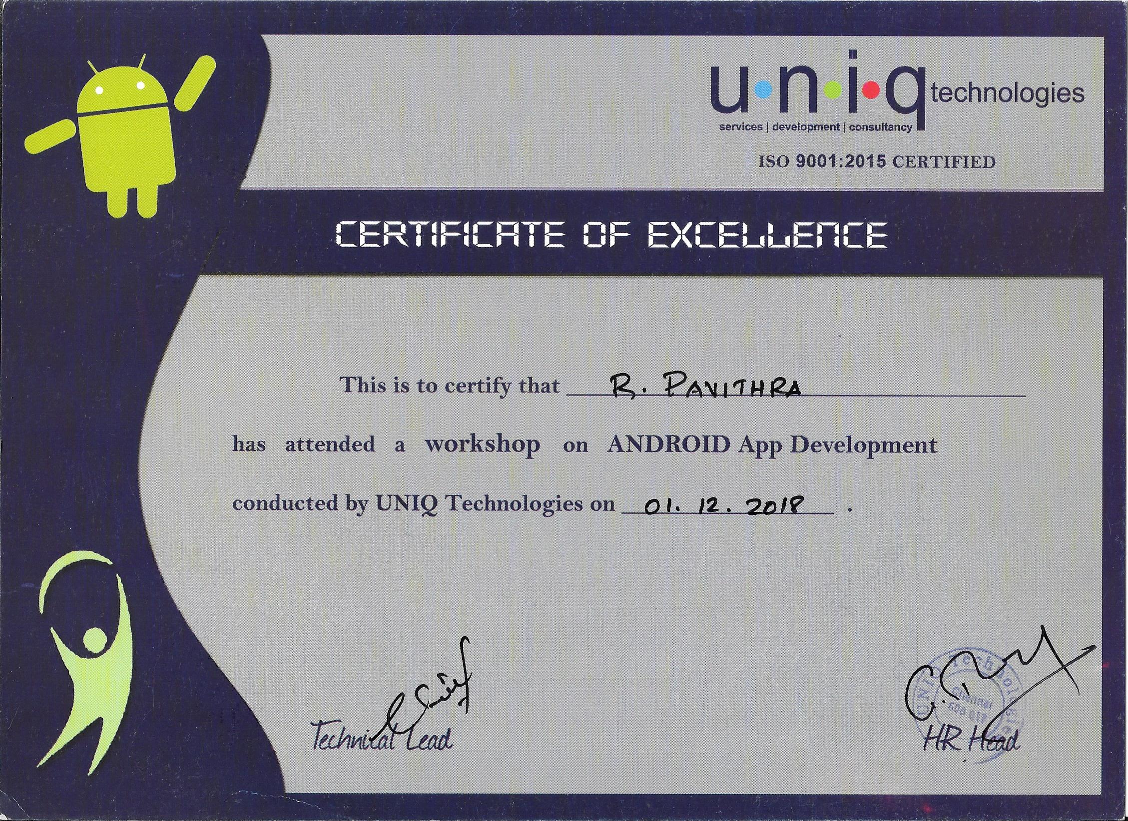 certificate