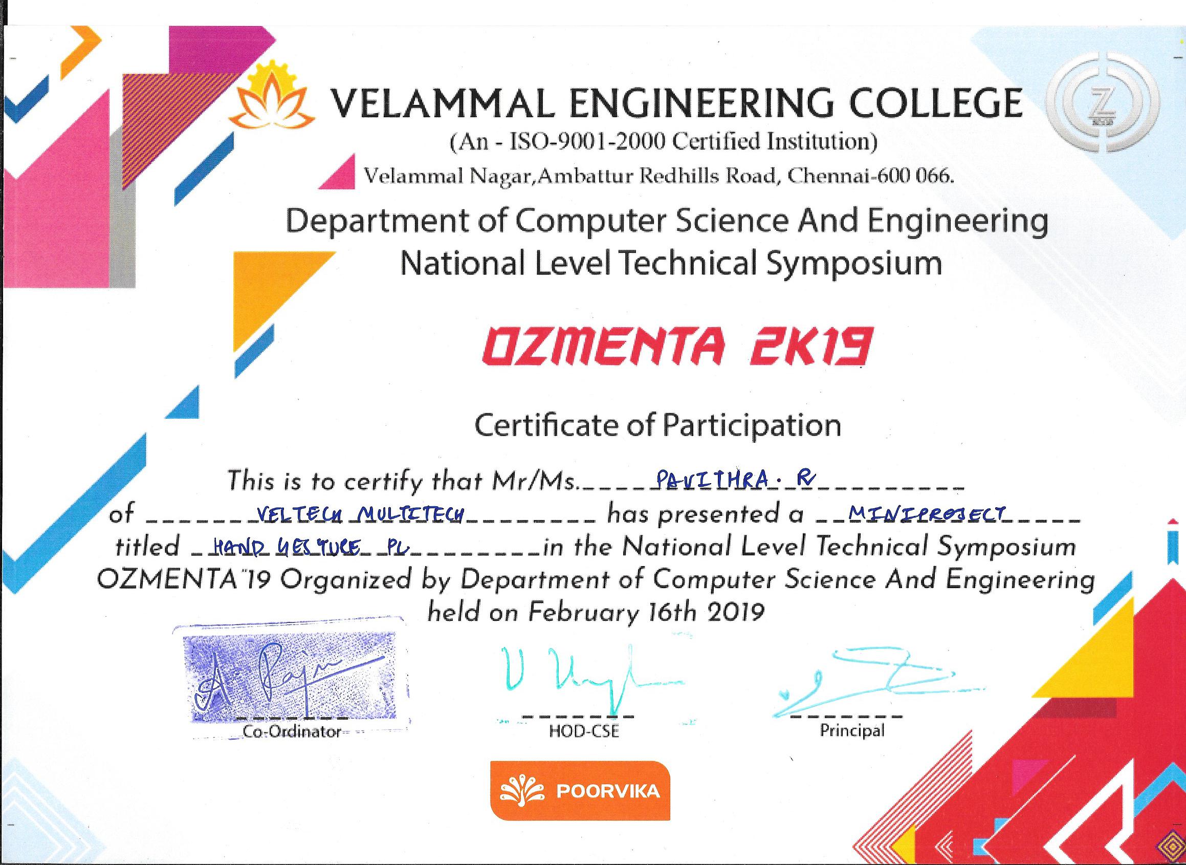 certificate